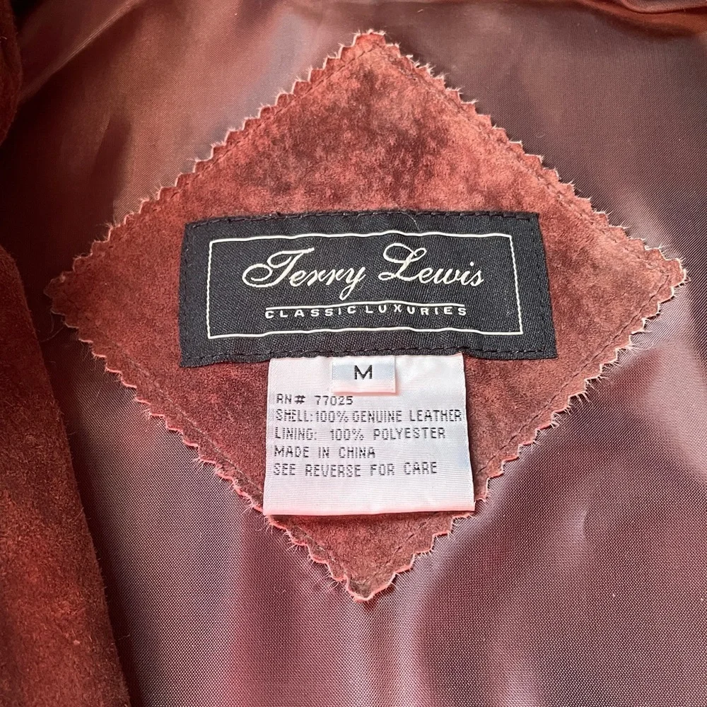 NWT Terry Lewis Luxuries Classic Brown Suede Zip-Front Jacket Size‎ Medium